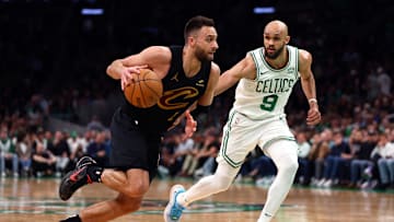 Max Strus, Cleveland Cavaliers and Derrick White, Boston Celtics