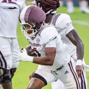 Mississippi State running back during Sunday scrimmage in Starkville, Miss.