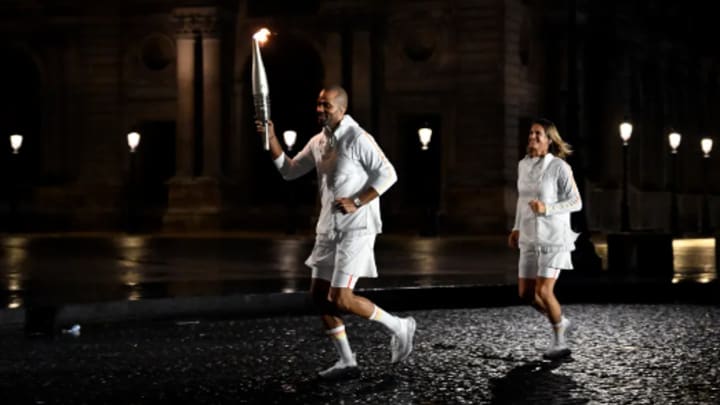 Tony Parker Carrying the Olympic Torch