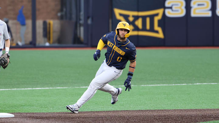 West Virginia University outfielder Jace Rinehart West Virginia University outfielder Jace Rinehart