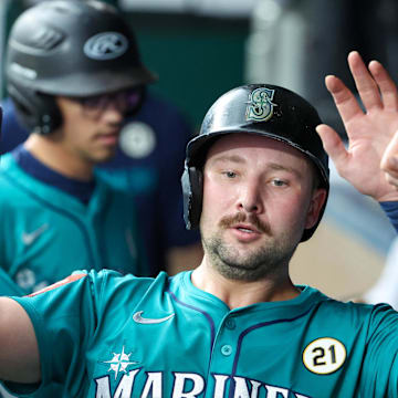 Mariners catcher Cal Raleigh hit two home runs on Tuesday night and made MLB history.