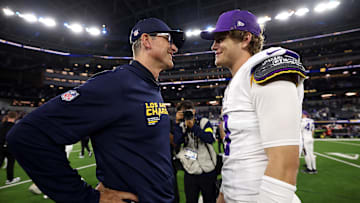 Jim Harbaugh, J.J. McCarthy, Minnesota Vikings v Los Angeles Chargers