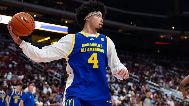 Kansas basketball player Tyran Stokes (4) during the McDonalds All American Boys Game