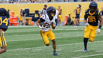 West Virginia University running back Diore Hubbard