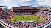 Oct 19, 2025; Denver, Colorado, USA; A general view of the stadium during the game between the Denver Broncos and the New York Giants at Empower Field at Mile High. Mandatory Credit: Isaiah J. Downing-Imagn Images