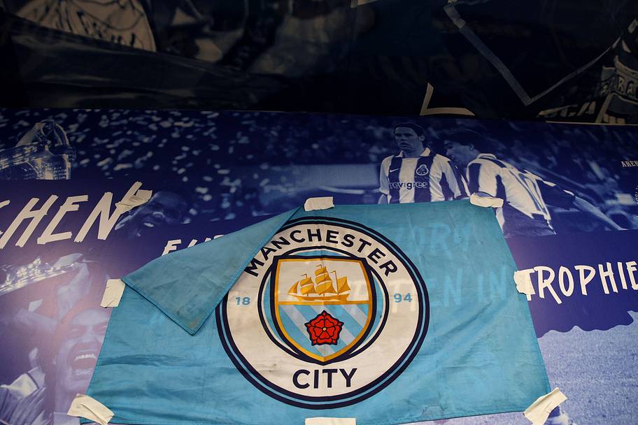 Manchester City flag.