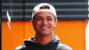 Lando Norris, McLaren, arriving at the team motorhome at the Hungarian Grand Prix, Hungaroring, Budapest.
