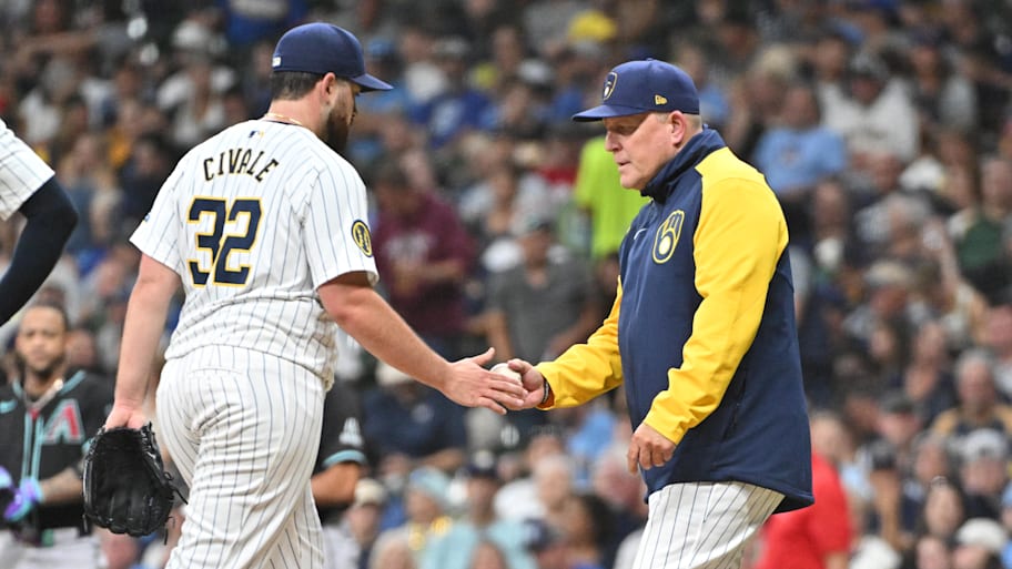 Milwaukee Brewers manager Pat Murphy addressed the trade request of starting pitcher Aaron Civale. | Michael McLoone-Imagn Images