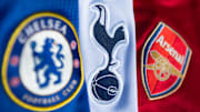 The Chelsea, Arsenal and Tottenham Hotspur Club Crests