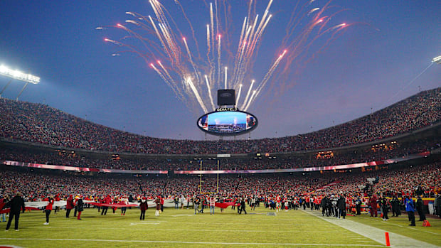 An overall view  before the AFC Championship game between the Buffalo Bills and the Kansas City Chiefs.
