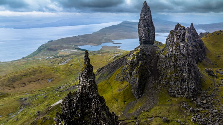 The Old Man of Storr on the Isle of Skye, Scotland.