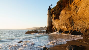 Victoria Beach’s Pirate Tower, a hidden landmark on the Laguna Beach shoreline. 