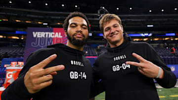 NFL Combine - Drake Maye and Caleb Williams