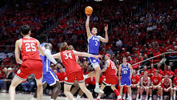 Egor Demin flies for a floater.