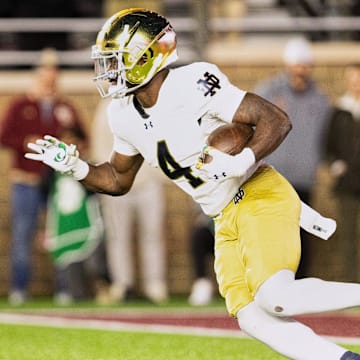 Jeremiyah Love and Notre Dame are favored against Navy on Saturday.