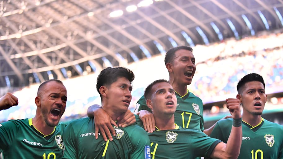 Bolivia celebrating.