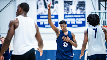 BYU true freshman AJ Dybansta at Summer practices