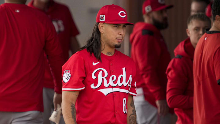 Cincinnati Reds pitcher Jose Acuna (83)