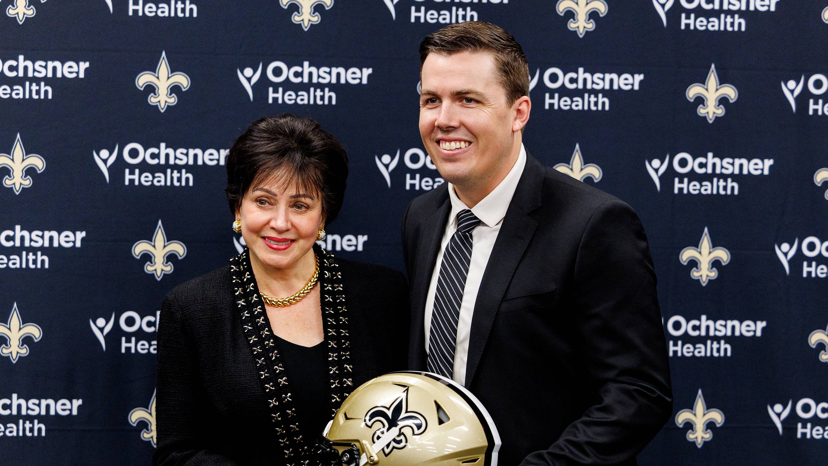 Gayle Benson shows Kellen Moore where she stands after controversial remarks
