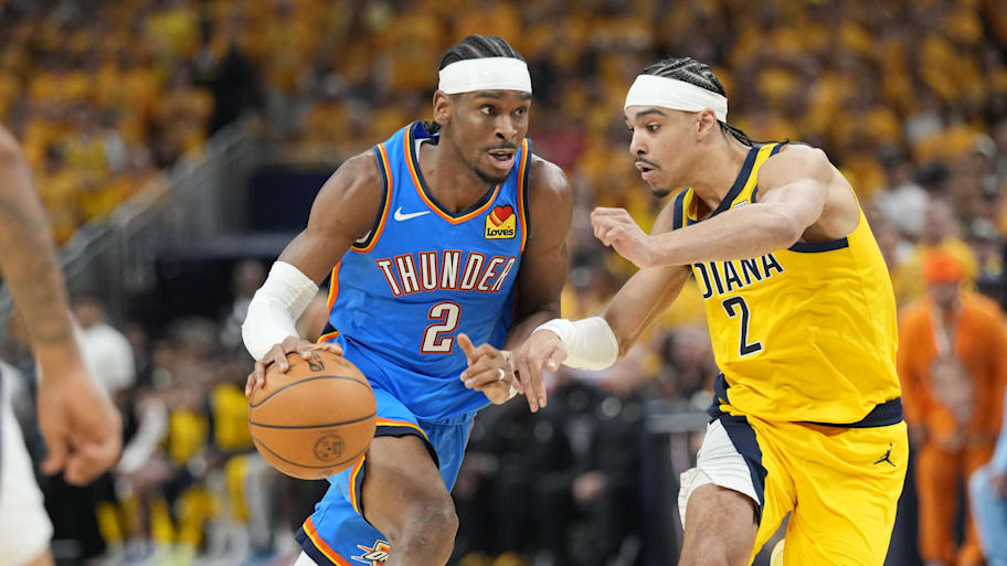Shai Gilgeous-Alexander scored 15 points in the fourth quarter to rally the Thunder to the Game 4 win. | Kyle Terada-Imagn Images