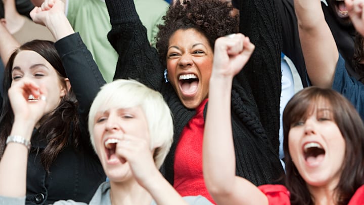Women cheering
