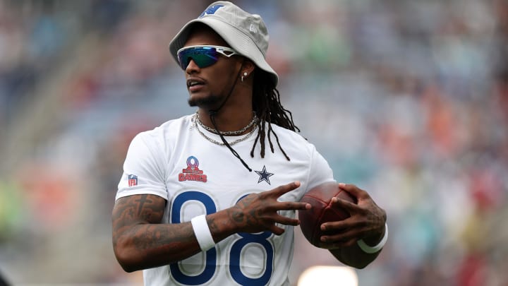 Feb 4, 2024; Orlando, FL, USA; NFC wide receiver CeeDee Lamb (88) of the Dallas Cowboys before the 2024 Pro Bowl at Camping World Stadium. Mandatory Credit: Nathan Ray Seebeck-USA TODAY Sports