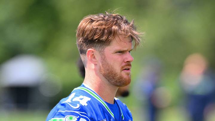 Seattle Seahawks quarterback Sam Darnold (14) during minicamp