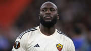 Romelu Lukaku lining up for Roma in the Europa League