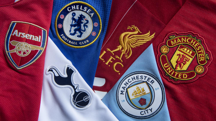 Top Six Club Badges on Football Shirts