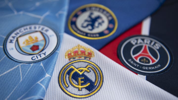 The Club Badges of the Four Champions League Semi Finalists