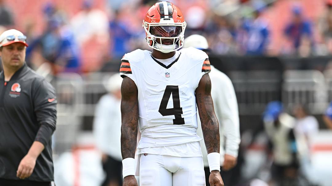 Aug 22, 2026; Cleveland, Ohio, USA; Cleveland Browns quarterback Deshaun Watson (4) during the first half at Huntington Bank Field. Mandatory Credit: Ken Blaze-Imagn Images Aug 22, 2026; Cleveland, Ohio, USA; Cleveland Browns quarterback Deshaun Watson (4) during the first half at Huntington Bank Field. Mandatory Credit: Ken Blaze-Imagn Images