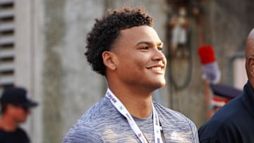 Berkeley Prep edge rusher Keon Keeley attends the Ohio State, Wisconsin game.

Dsc08117