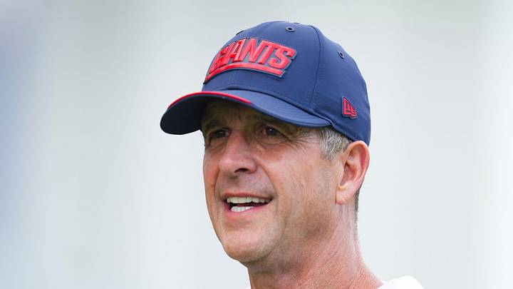 New York Giants head coach John Harbaugh