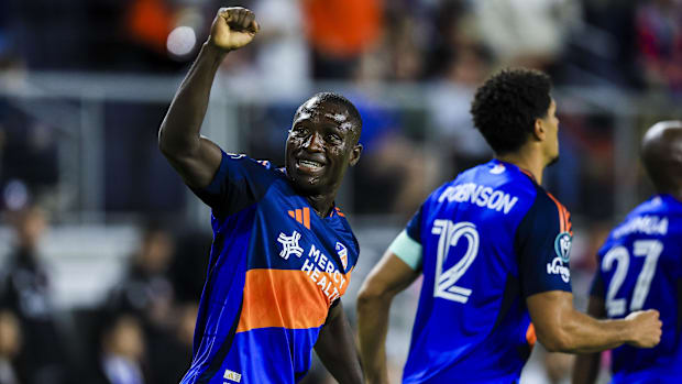 FC Cincinnati forward Kevin Denkey.