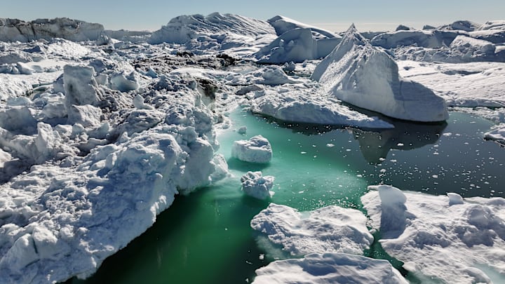 The Greenland Ice Sheet, Facing Global Warming, Is Melting