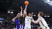 Purdue Boilermakers guard Myles Colvin (5) shoots the ball 