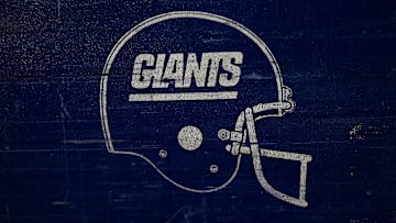 Jan 5, 2025; Philadelphia, Pennsylvania, USA; A New York Giants equipment box on the field before a game against the Philadelphia Eagles at Lincoln Financial Field.  