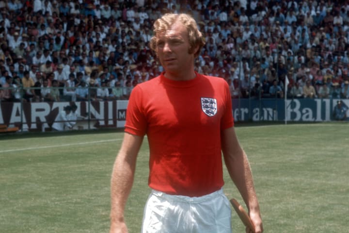 Bobby Moore representing England.