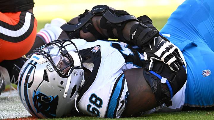 Carolina Panthers offensive lineman Damien Lewis