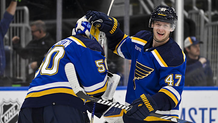 St. Louis Blues defenseman Torey Krug (47) Mandatory Credit: Jeff Curry-Imagn Images