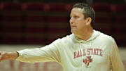 Ball State associate head coach Lou Gudino during an open men's basketball practice at Worthen Arena Saturday, Oct. 15, 2022.

Ballstatembbgudino