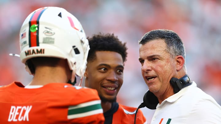 Carson Beck, Mario Cristobal, Miami Hurricanes