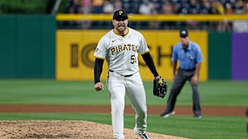 Pittsburgh Pirates closer David Bednar slams the door on the Detroit Tigers at PNC Park.