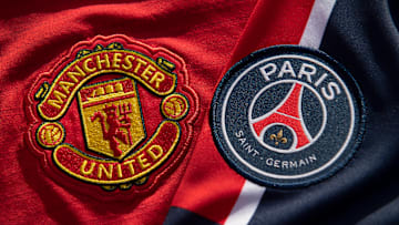 The Manchester United and Paris Saint-Germain Club Badges
