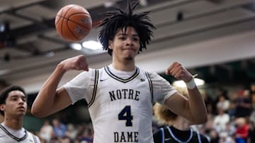 Notre Dame High School (CA) forward Tyran Stokes (4)