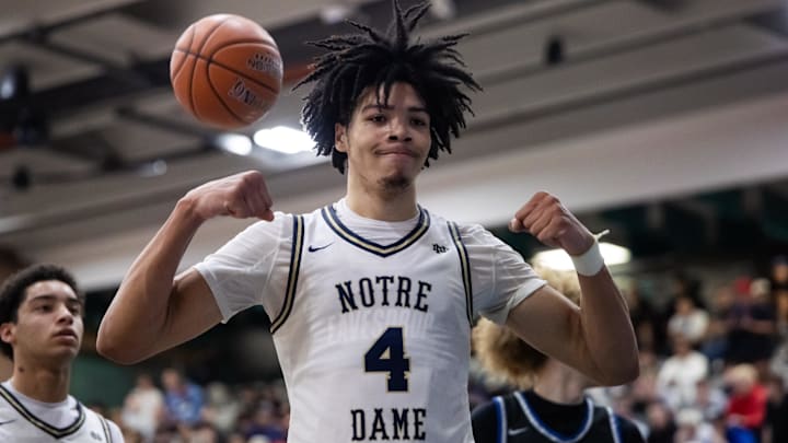 Notre Dame High School (CA) forward Tyran Stokes (4)