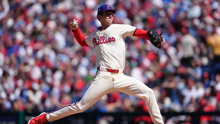 Apr 12, 2026; Philadelphia, Pennsylvania, USA; Philadelphia Phillies starting pitcher Andrew Painter (24) throws a pitch against the Arizona Diamondbacks in the third inning at Citizens Bank Park. Mandatory Credit: Kyle Ross-Imagn Images