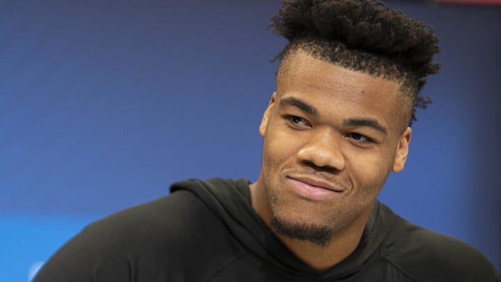 Oregon offensive lineman Ajani Cornelius answers questions at a press conference during the 2025 NFL Combine Oregon offensive lineman Ajani Cornelius answers questions at a press conference during the 2025 NFL Combine