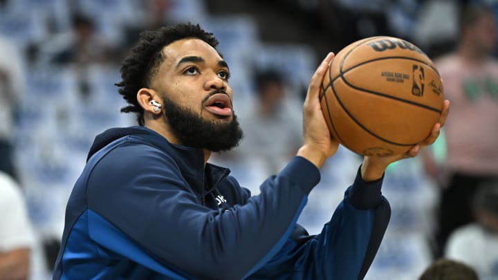 Karl-Anthony Towns (pictured) versus Dallas Mavericks in Game 5 of the NBA playoffs.
