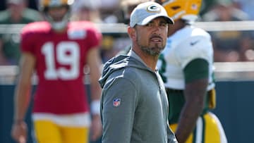 Green Bay Packers head coach Matt LaFleur watches practice Tuesday, August 16, 2022, during training camp in Green Bay, WI.